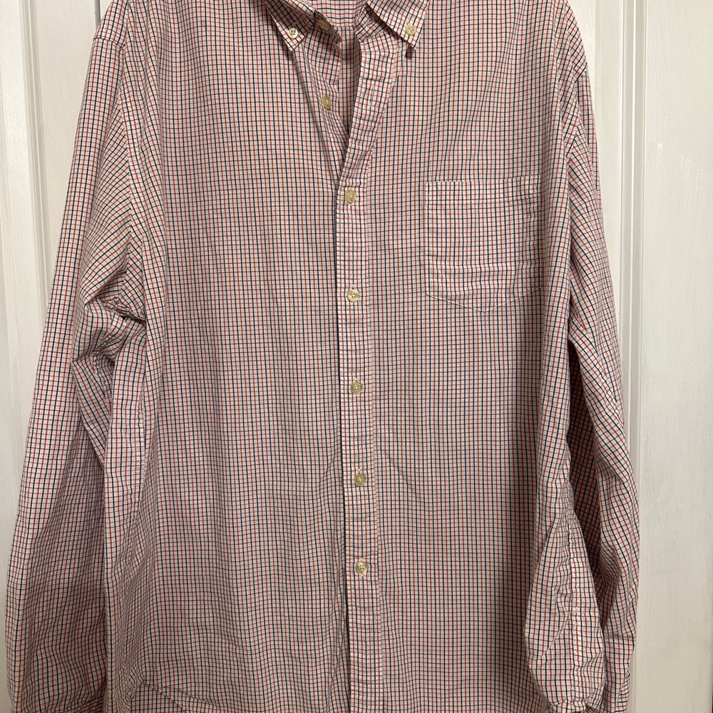 J. Crew Red and White Checkered Button Down Shirt